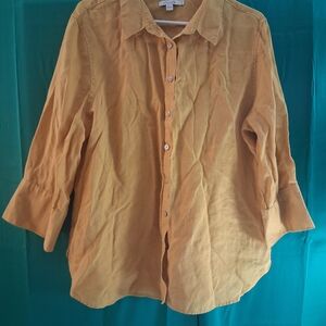 Chico's Golden Button-Up Blouse